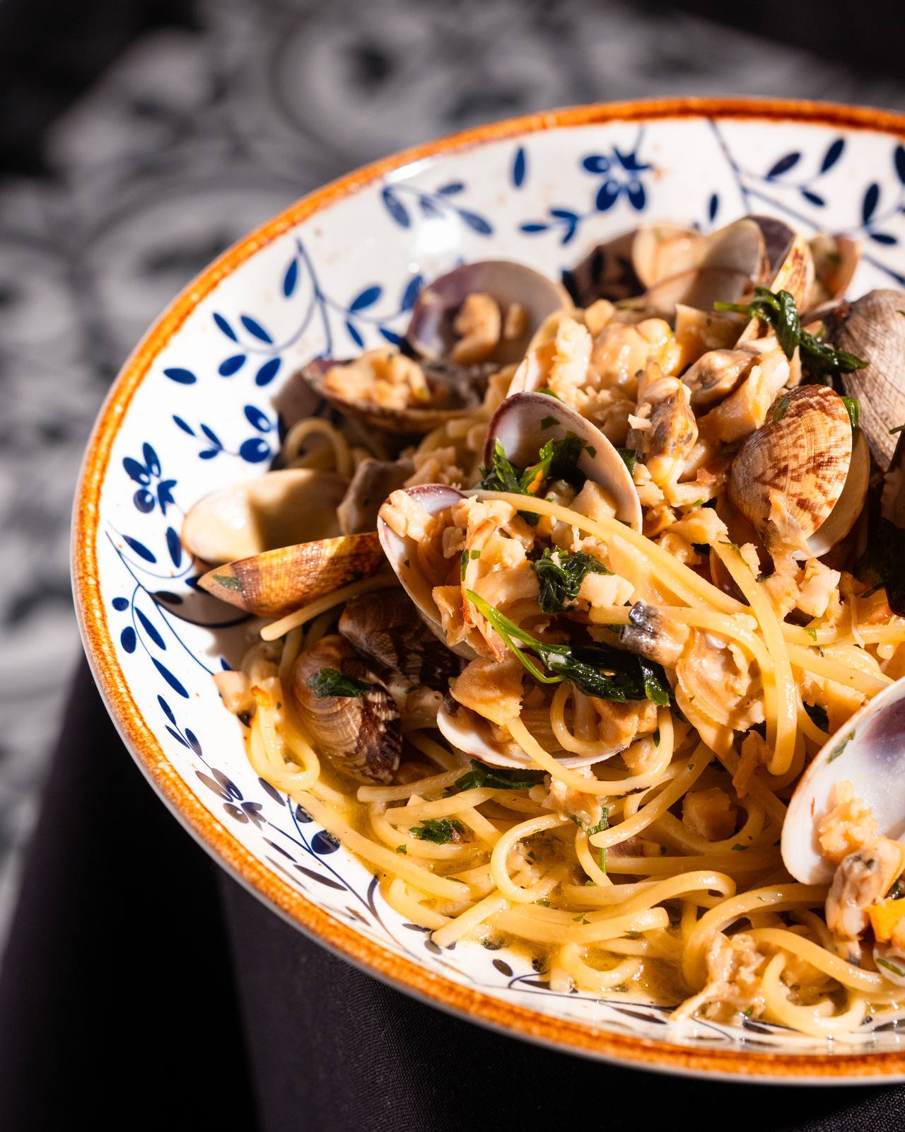 Linguine with clams at Baci