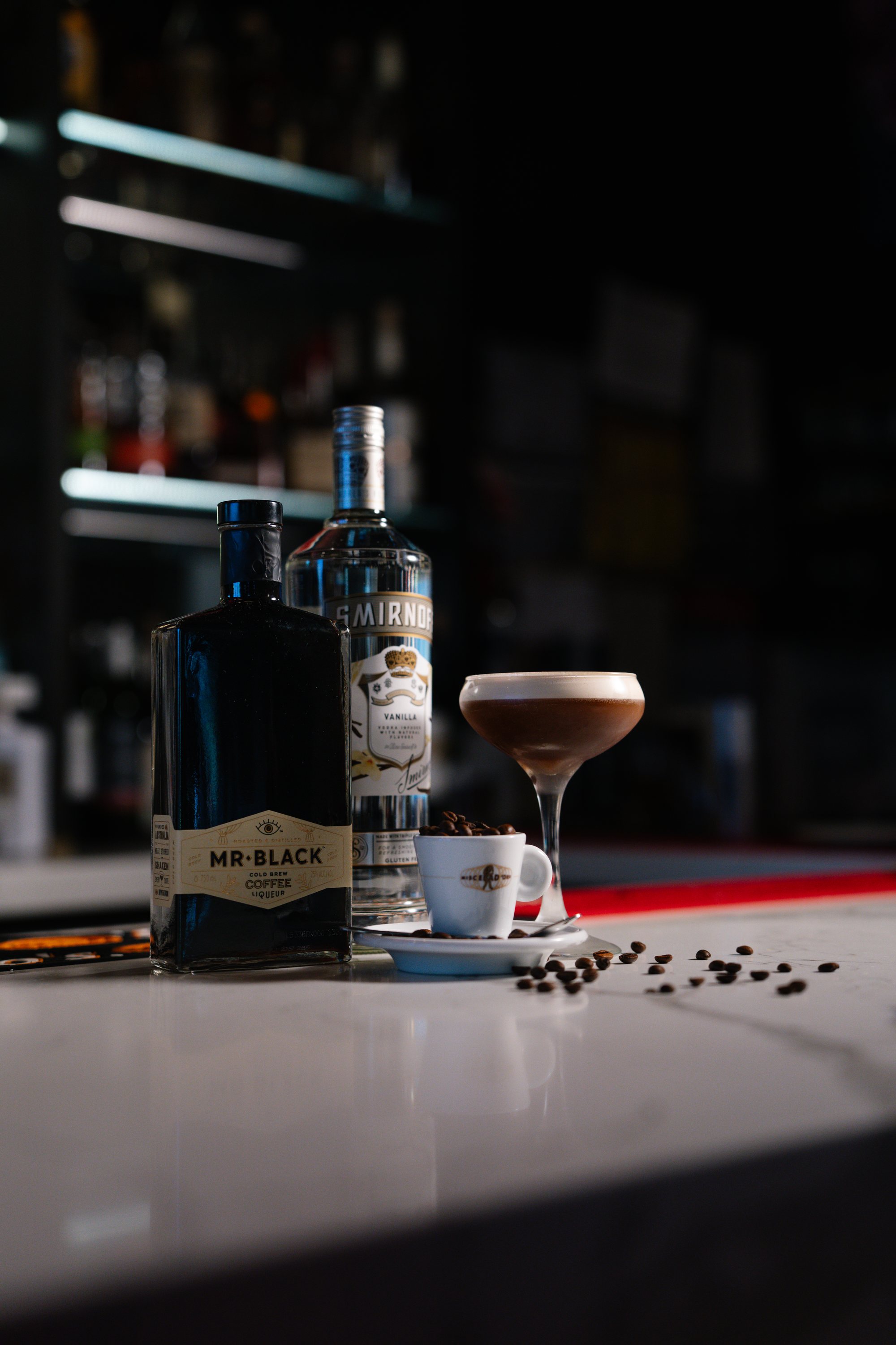 Espresso and dessert service at Baci